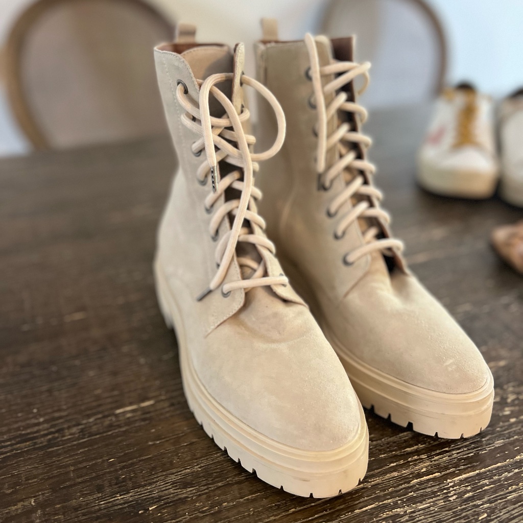 Ba&Sh Suede Combat Boots